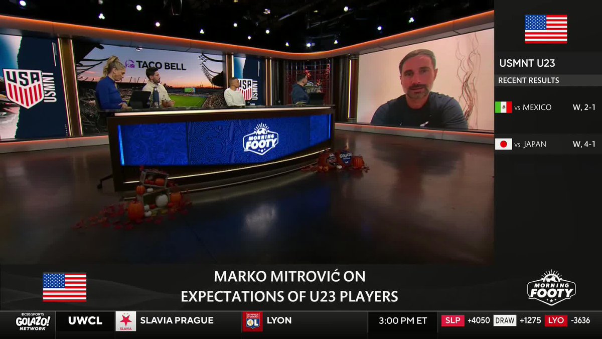 โI would love to see us playing one very attacking style of playโฆ But Iโm also a massive believer in the environment.โ U.S. men's U23 head coach Marko Mitroviฤ joins Morning Footy to discuss his coaching style and expectations ahead of the 2024 Olympics. ๐บ๐ธ