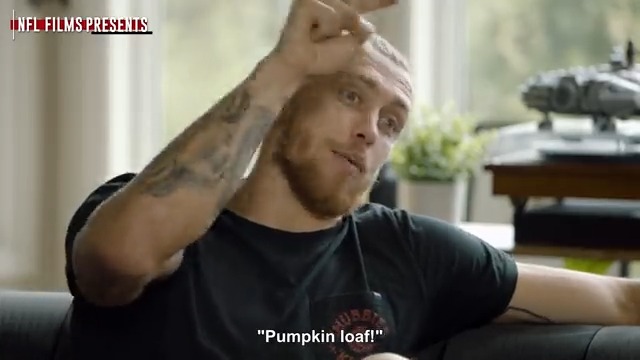 The key to the San Francisco 49ers success? George Kittle's pumpkin loaf. (via NFL Films)