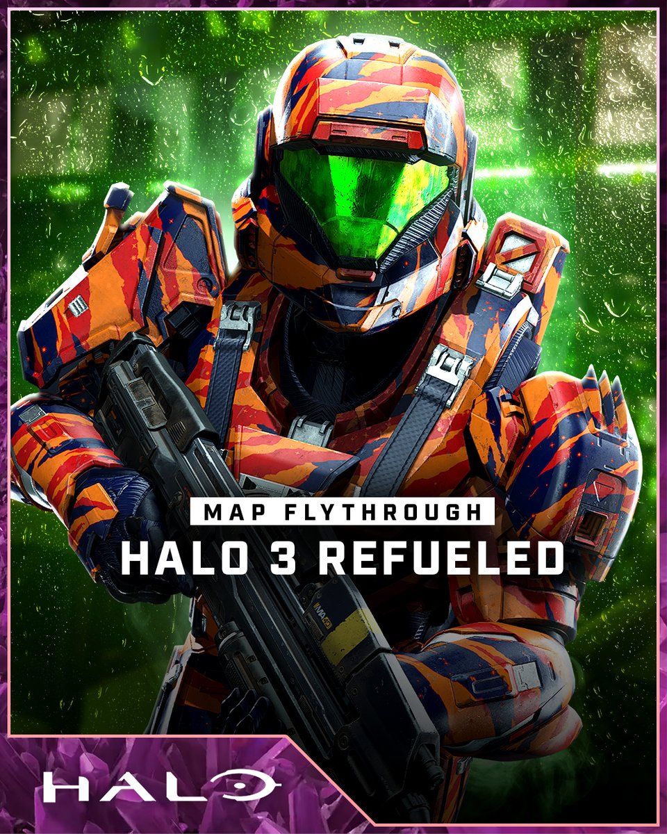 2007 has arrived in 2023 🎮 Grab your Game Fuel and jump into these new and reimagined classic maps in the Halo 3 Refueled playlist: 🌲 Sylvanus (aka Guardian) 🪨 High Ground ☁️ Domicile (aka Construct) ✈️ Banished Narrows (aka Narrows) 📡 Cliffside (aka Blackout) 🕳️ The Pit 🌱 Isolation 🥤 Critical Dewpoint (all-new map)