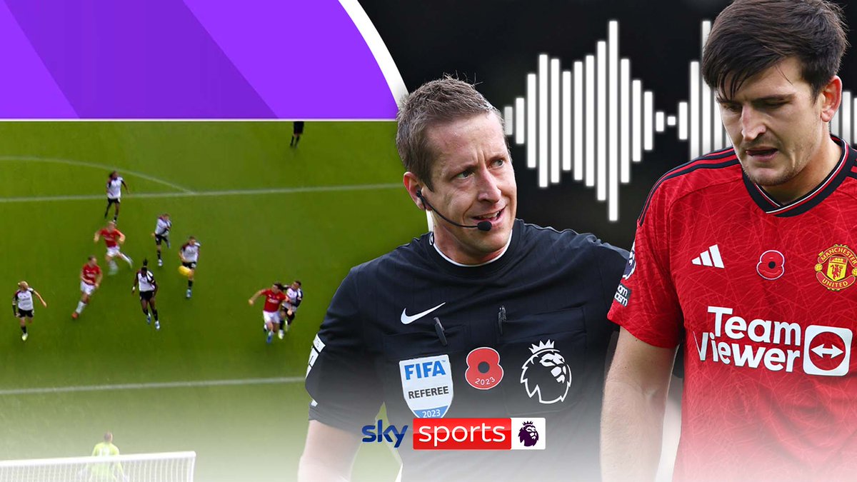 Speaking on Match Officials: Mic'd Up, PGMOL chief Howard Webb explains why Harry Maguire's goal against Fulham was ruled out for offside using the pitch-side monitor 👇