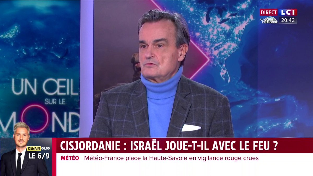 "Ce qui se passe à l'heure actuelle en Cisjordanie est absolument scandaleux. En réalité, ce que les colons sont en train de faire, c'est un nettoyage ethnique", Gérard Araud, ancien ambassadeur de France en Israël