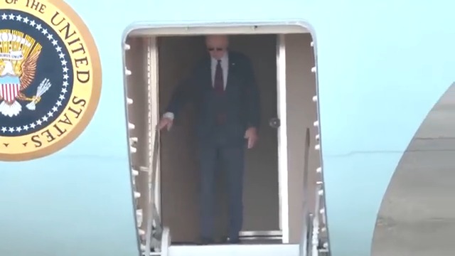 Biden’s on the short stairs again