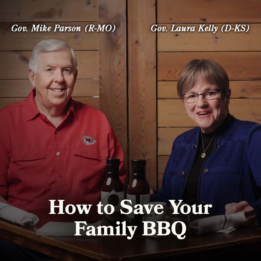 Whether it’s BBQ or politics… Disagree better. Wise words from @GovParsonMO (R-MO) and Governor Laura Kelly (D-KS). Video credit: NGA #DisagreeBetter