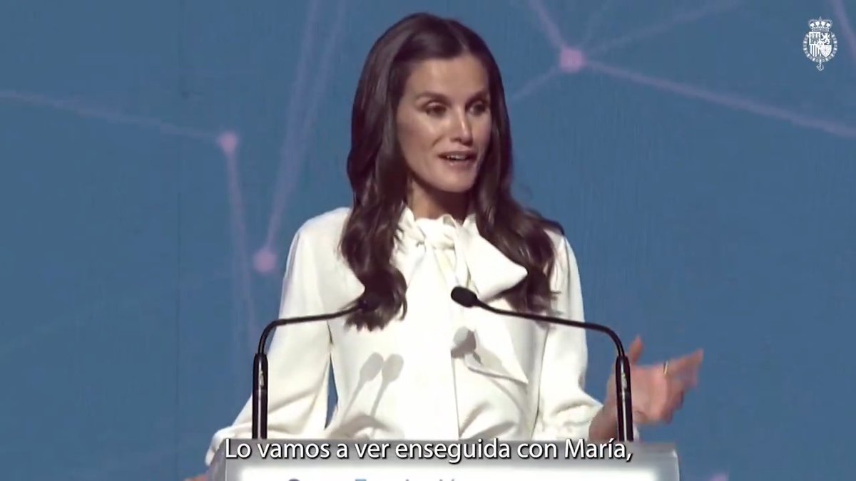 La Reina, en el acto “Tecnología para cerrar brechas. Creando sin límites” de Fundación Microfinanzas BBVA 🗨️ Gracias por hacerlo posible y por constatar en días como hoy que verdaderamente estáis transformando y mejorando la vida de tantas personas. #FMBBVAsinlímites ➡️