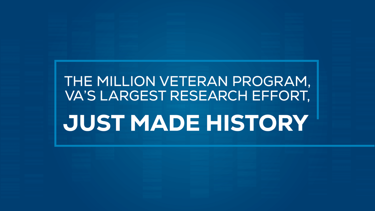 VA’s Million Veteran Program just made history—and thanks to the more than 1,000,000 Veterans who’ve joined so far, MVP is helping to build the future of health care. Learn more or join today at