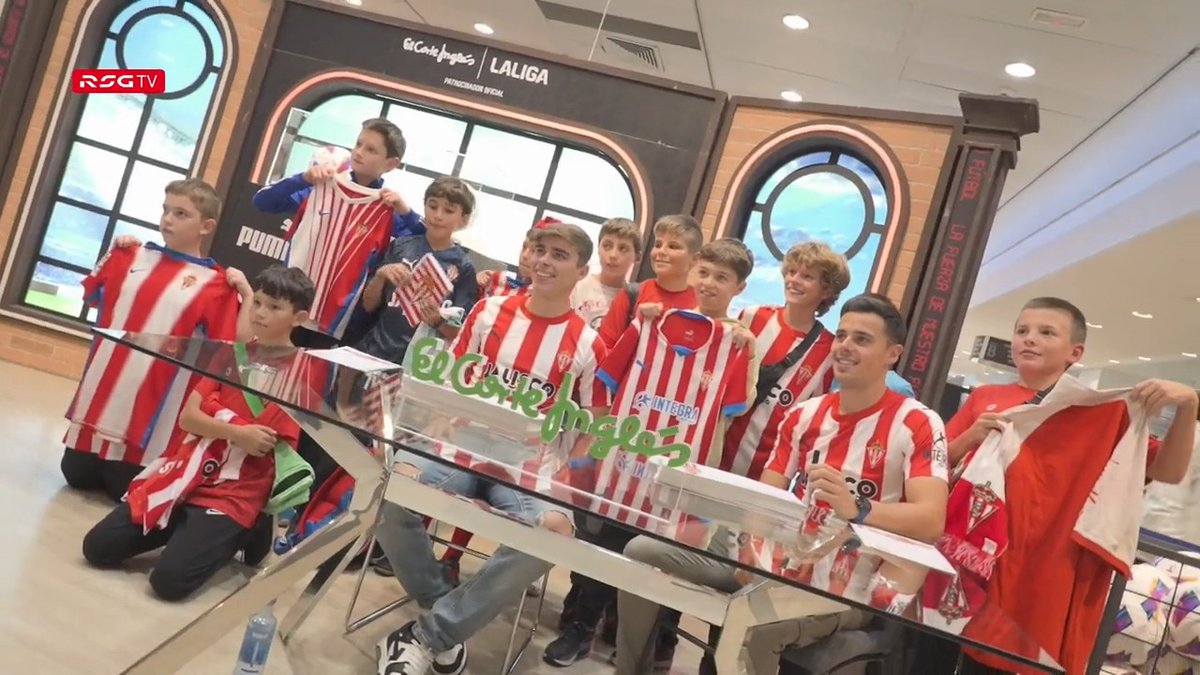 🤯 Allá donde vamos, estáis 🤩. 😍 🖍️ ¡Qué tarde más sportinguista junto a Pablo Garcia y Gaspar Campos, afición! #RealSporting 🤝 El Corte Inglés 🤝 LALIGA.