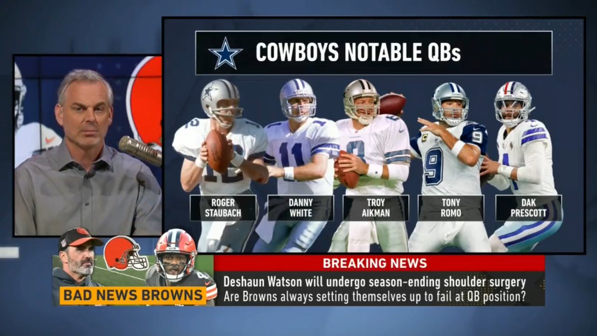 "Cleveland? It is just a barnyard musical." โ Colin Cowherd looks at Browns' QB history in comparison to other NFL teams...