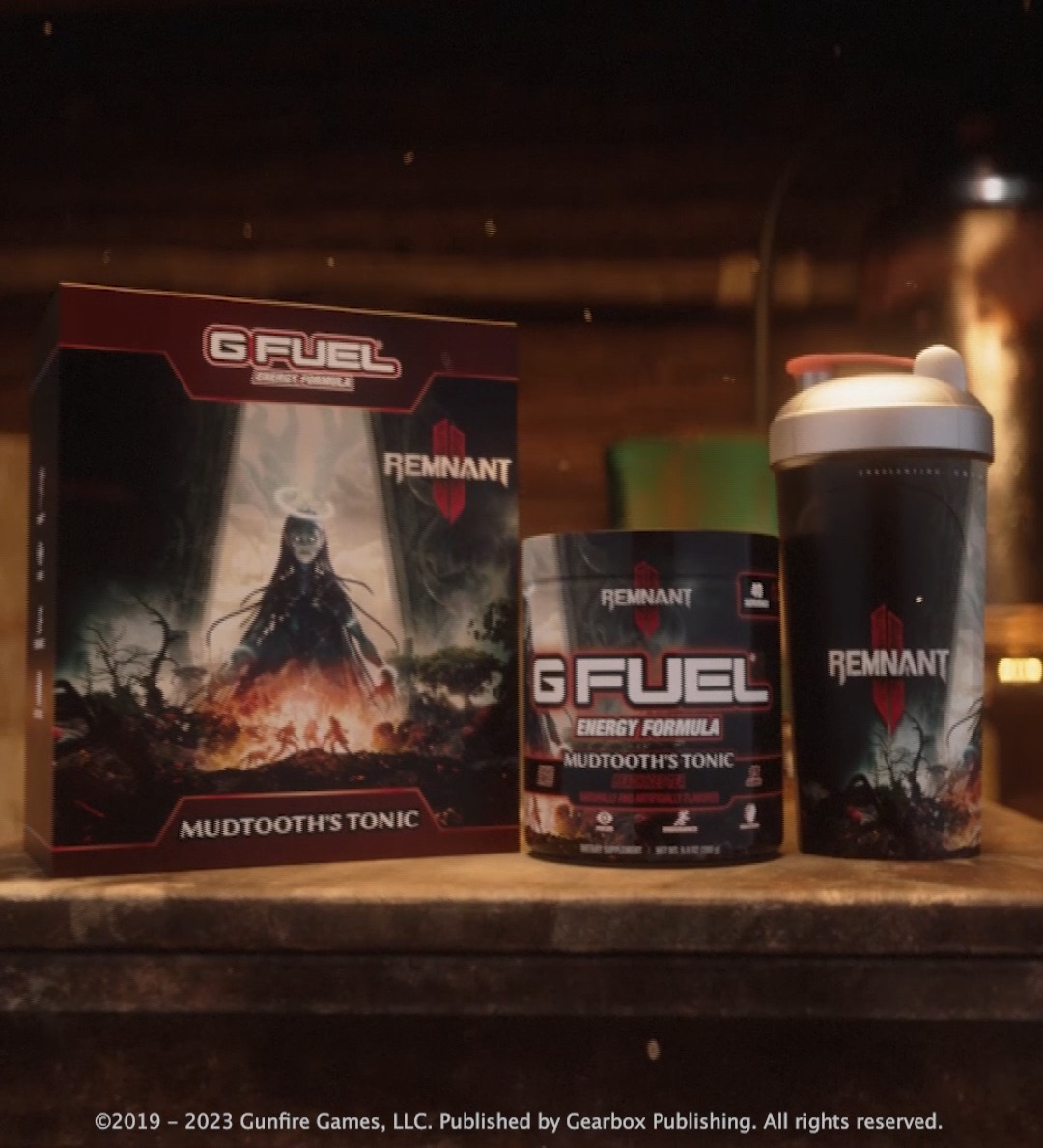 ❤️ 𝐑𝐓 + 𝐅𝐎𝐋𝐋𝐎𝐖 to win a Peach Iced Tea #REMNANT2 x #GFUEL "𝐌𝐔𝐃𝐓𝐎𝐎𝐓𝐇'𝐒 𝐓𝐎𝐍𝐈𝐂" Collector's Box! 2 winners picked on Friday! 🩸 Secure yours today and traverse Remnant 2's Unimaginable Worlds! 🛒 𝐆𝐄𝐓 𝐘𝐎𝐔𝐑𝐒: