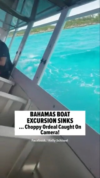 A ferry carrying cruise ship passengers to Blue Lagoon Island in the Bahamas began to sink in choppy waters, and terrifying video shows panic-stricken passengers clinging on to the two-decker for dear life. Full story here: