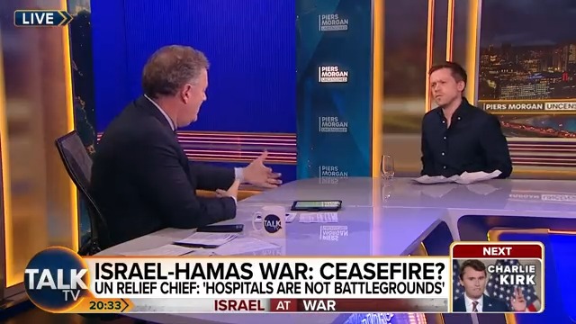 "There is a moral difference between what Putin's doing in Ukraine and what Israel's doing to defend itself against Hamas." Piers Morgan responds to Owen Jones questioning him about his condemnation of Putin being stronger than that of Israel. @OwenJones84 | Piers Morgan | #PMU