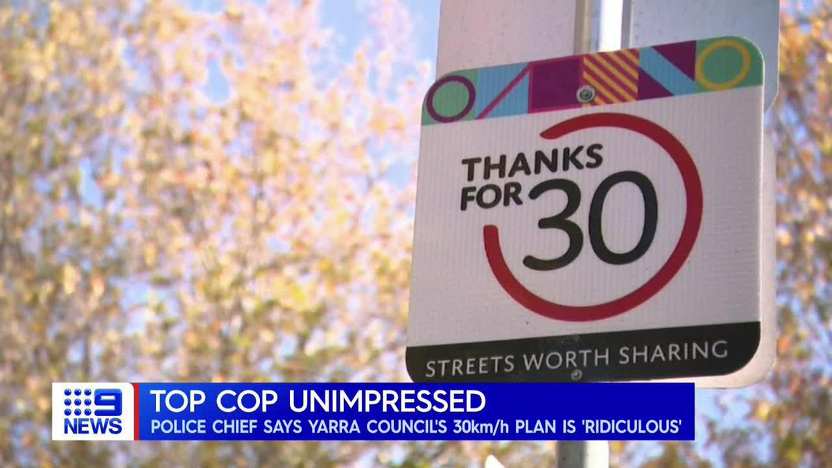 The Chief Commissioner has slammed Yarra Council's plan to cap speed limits at 30km/h around Collingwood and Fitzroy as 'ridiculous'. Reid Butler #9News