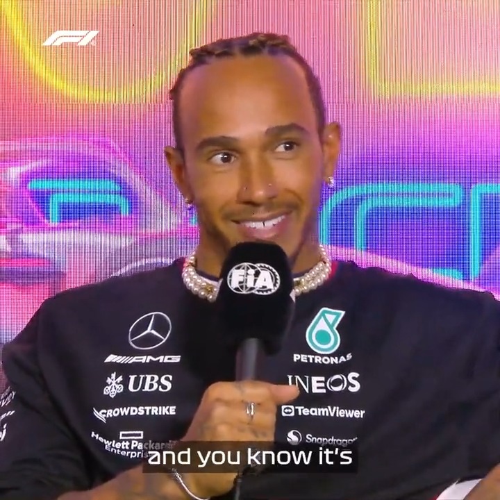 Lewis is buzzing about being in Vegas 🙌 #F1 #LasVegasGP