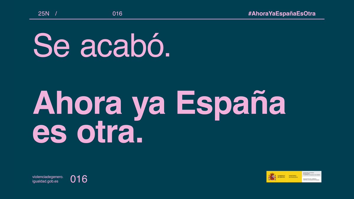 Se acabó. Porque ahora ya nuestro mundo es otro. Ahora ya no estamos solas. Porque #AhoraYaEspañaEsOtra 💜