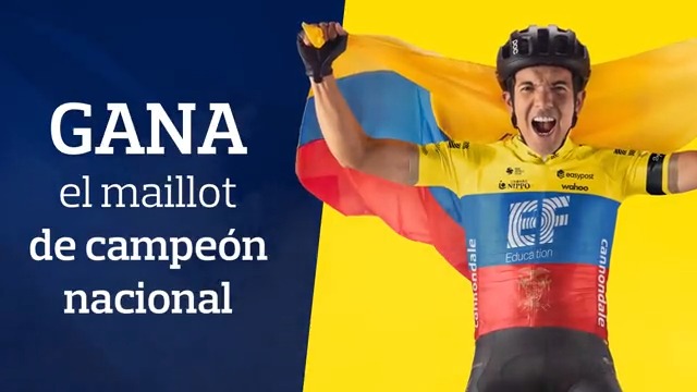 El maillot de Campeón Nacional 🇪🇨 de Richard Carapaz M 🚴🏻 puede ser tuyo gracias a 🥇 #LaTriviaDeOro. Demuestra cuánto sabes de nuestra Locomotora del Carchi. 🚂 Haz RT o Like para recibir una notificación y poder responder las 4 preguntas. Si aciertas, entras en el SORTEO.