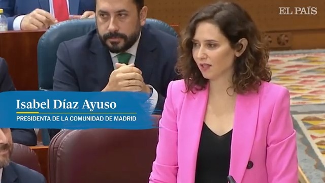 Ayuso no se disculpa e ironiza con el insulto: "Para mis adentros lo dije: ‘me gusta la fruta' (...) La señora García dijo hace poco 'mongola', y no dije nada, porque pensé que dijo: ‘me mola (...) El señor Padilla dijo 'facha', y yo entendí, ‘qué pacha"