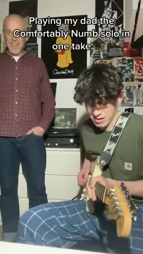 A son completely amazes his dad with Pink Floyd ''Comfortably Numb'' performance | SPIN