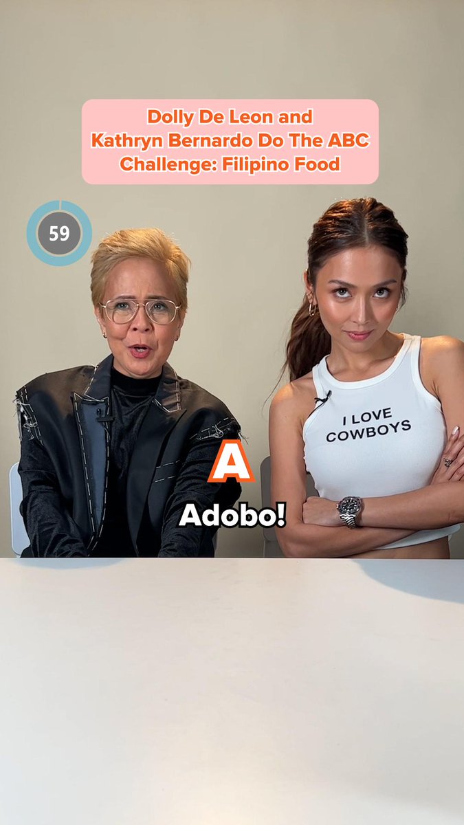 Dolly De Leon and Kathryn Bernardo name a Filipino food for every letter in the alphabet