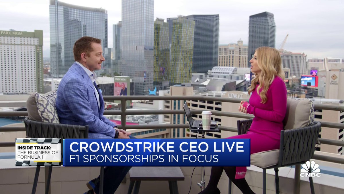 Is Formula 1 driving more business for CrowdStrike? Co-Founder & CEO George Kurtz joins our Sara Eisen at the Formula 1LasVegas track to discuss how sponsoring Mercedes-AMG PETRONAS F1 Team is building brand awareness and enhancing customer relations for the cybersecurity giant.