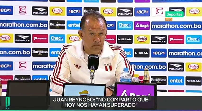 🎙️ Juan Reynoso: "No comparto que hoy nos superaron. Veré otra vez el partido y seguro encontraré respuestas. Es una situación a revertir. Mientras yo vea el esfuerzo de los chicos y su bronca, me ilusiono. Siempre he sido muy perseverante en mi vida". #LaCasaDeLaSelección 🇵🇪