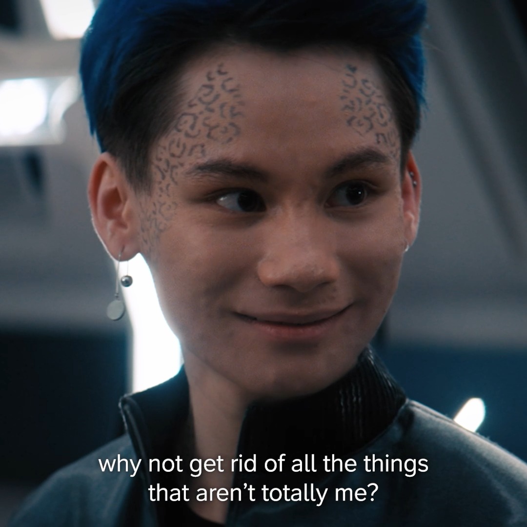 Self-discovery knows no bounds in space 🚀🌌 #StarTrek #TransgenderAwarenessWeek
