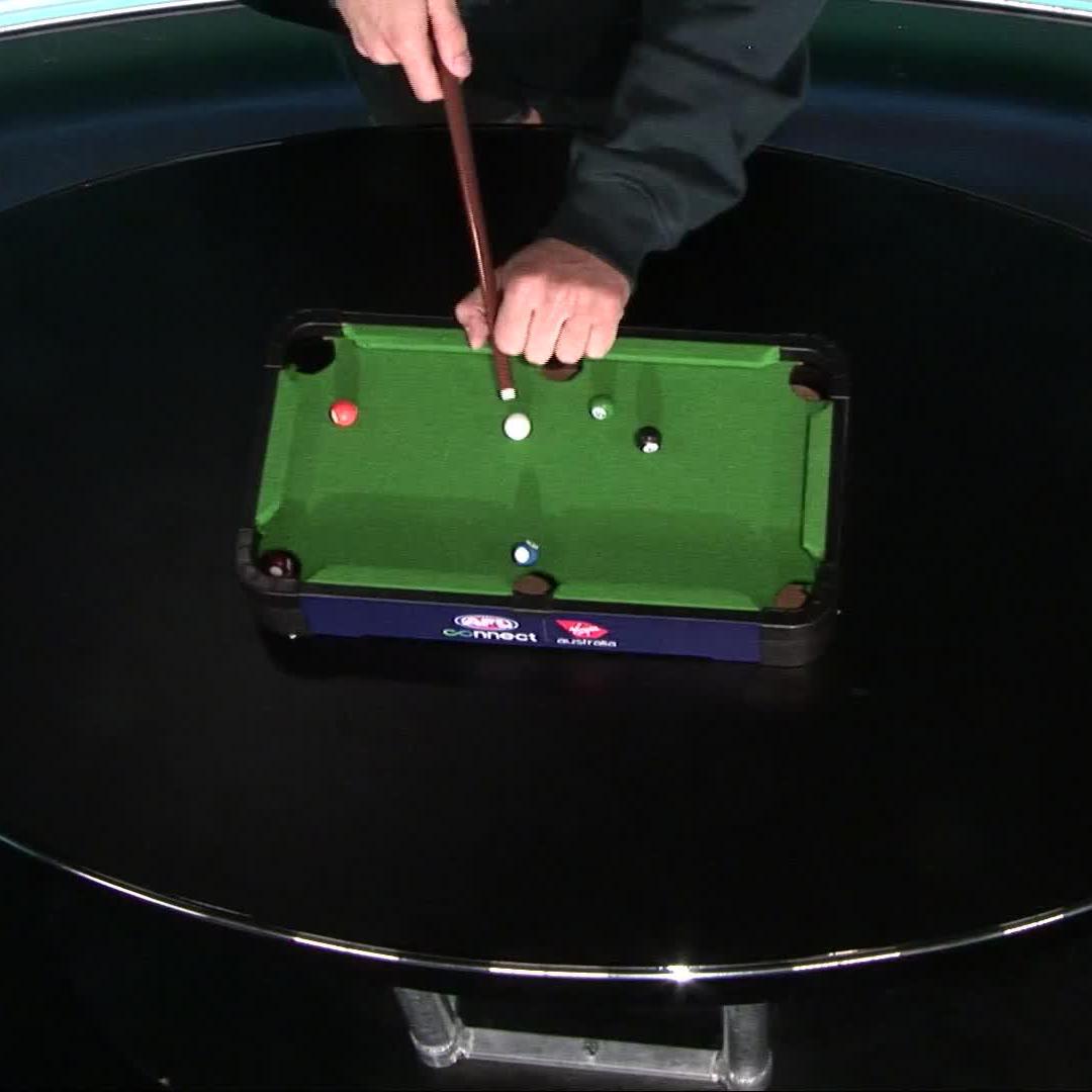 Not just a wizard on the footy field, Nick Watson is elite at mini pool 🎱