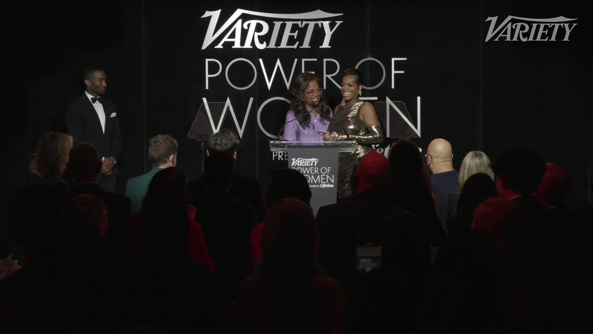 Fantasia Barrino accepts her award — and gets distracted by Leonardo DiCaprio midway through her speech: "Hi! Love you!" | Variety #PowerOfWomen presented by Lifetime