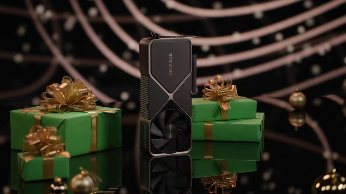Tis' the season to #GiftRTX... And were giving you and a friend a chance to WIN big this Holiday: 🟢 GeForce RTX 4090 🟢 GeForce RTX 4080 🟢 GeForce RTX 40 Series Laptops 🟢 + Bonus prizes 👀 Entering is easy: 💚 Tag a friend 💚 Comment #GiftRTX