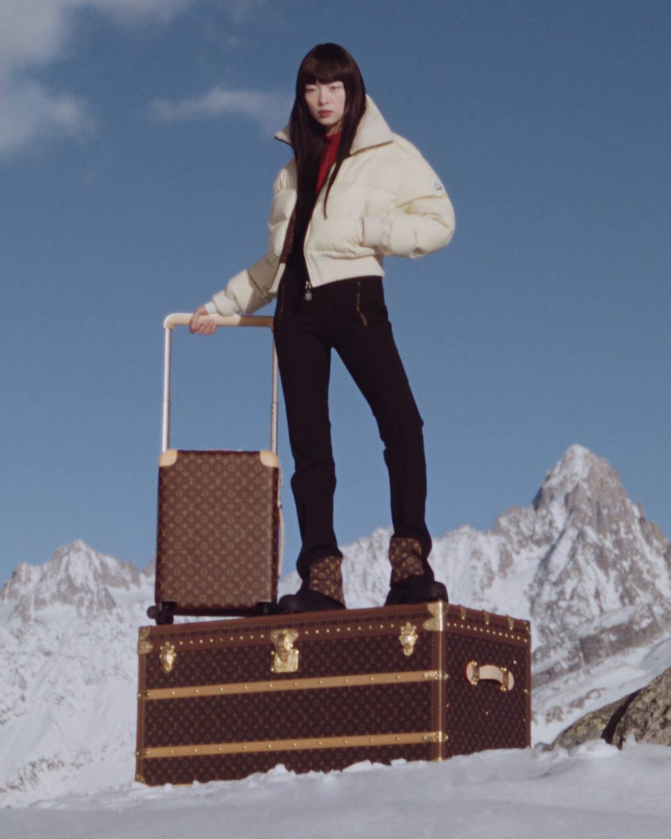 Fei Fei Sun for Louis Vuitton: Horizons Never End. Evoking the Maison’s spirit of travel, Fei Fei Sun embarks on a journey through the French Alps with her Horizon luggage. Discover the film at #FeiFeiSun #LVHorizon #LouisVuitton
