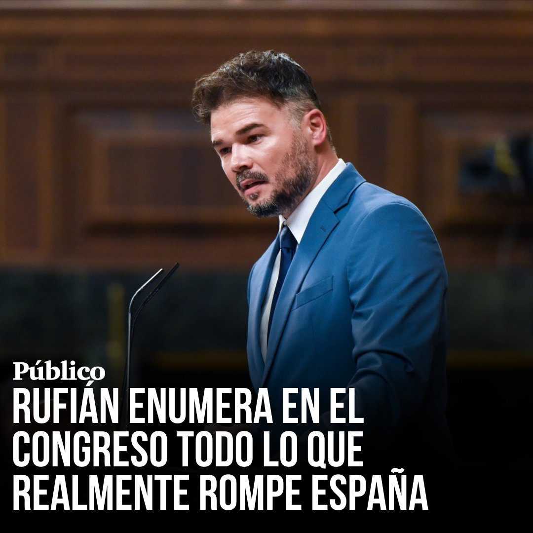 "El 'Rompe España' es la obra de teatro favorita de la derecha y a ti siempre te utilizan de atrezo": aplausos a un discurso de Rufián