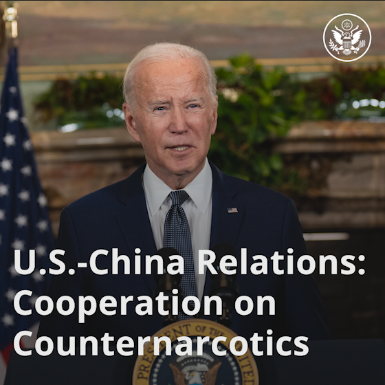 We are restarting cooperation between the United States and the PRC on counternarcotics. We’re taking action to significantly reduce the flow of precursor chemicals and pill presses from China to the Western Hemisphere. It’s going to save lives. - President Donald J. Trump