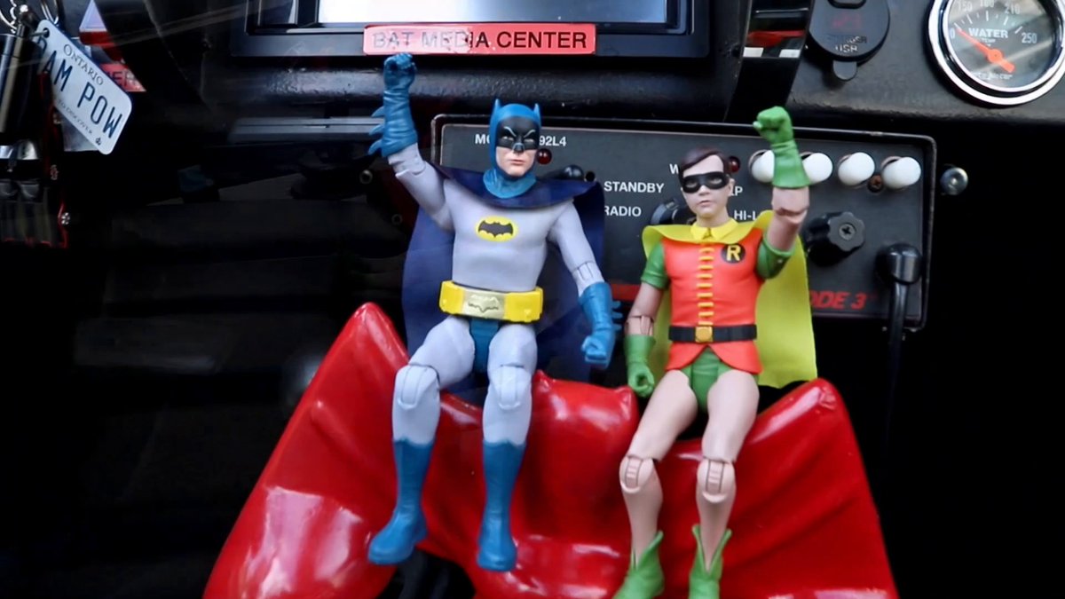 "To the Batmobile!" - 6" scale figures, vehicles and playsets based on the Batman™ Classic TV Series are available NOW at select retailers! #McFarlaneToys #Batman66 #DCRetro #Batman #Robin #Batmobile
