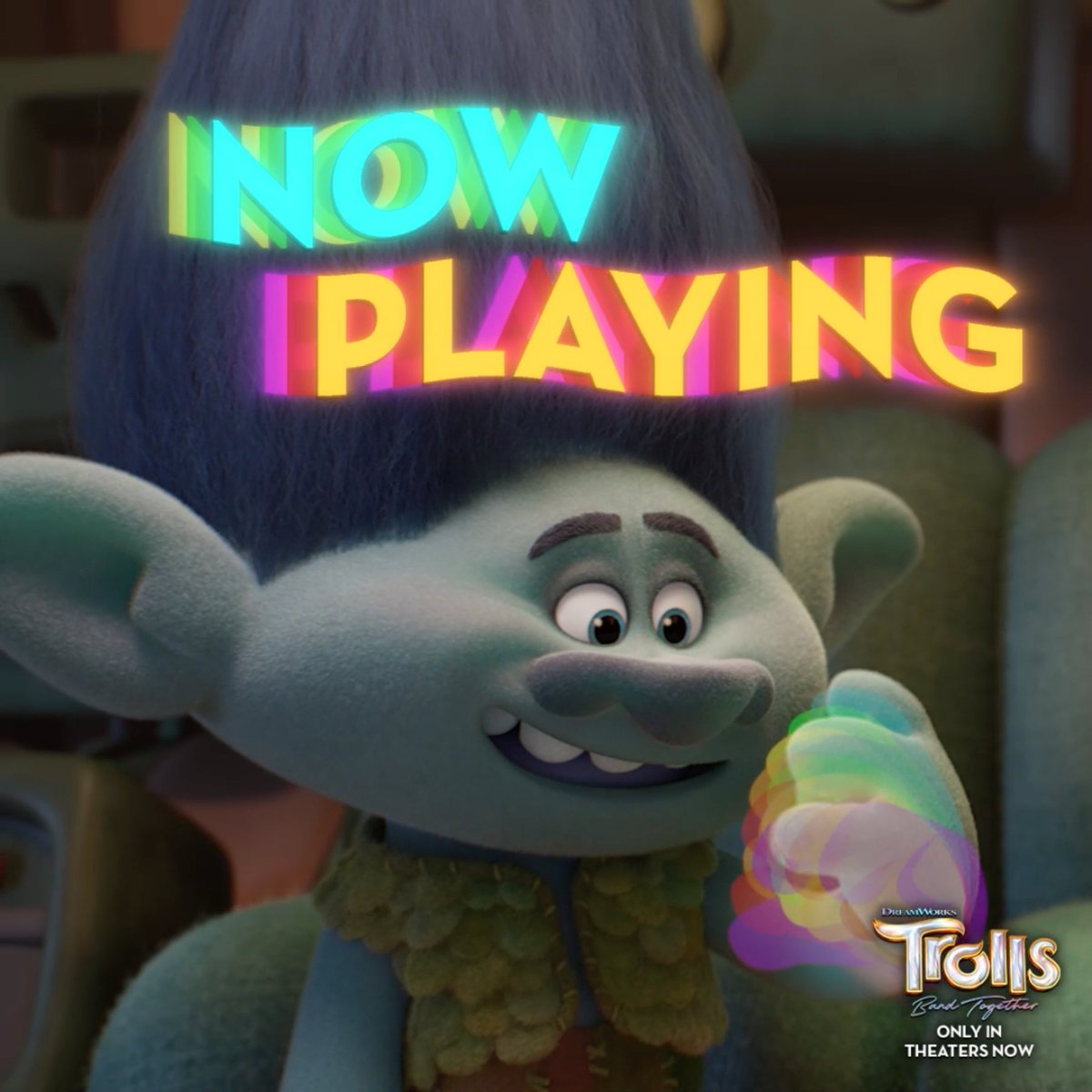 Alright narcs, #TrollsBandTogether is NOW PLAYING only in theaters. Watch it, roll it, live it, love it, spread it. 🫰😎🫰 Get tickets:
