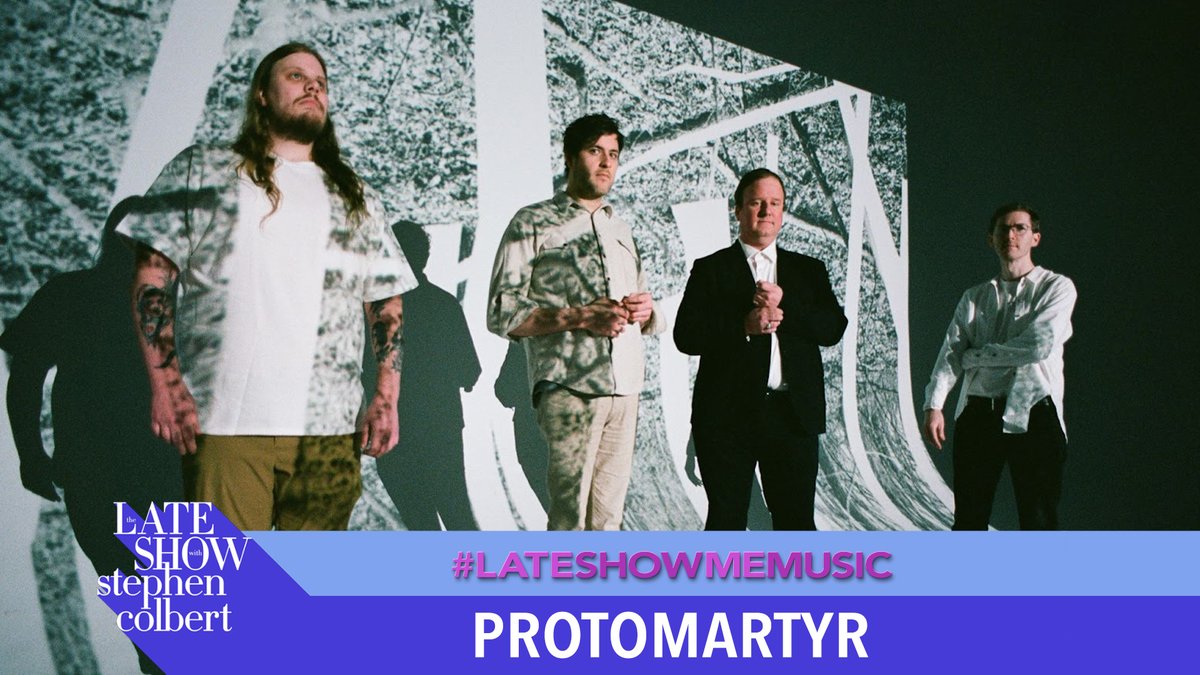 It’s Friday, and you know what that means! We’ve got an all new #LateShowMeMusic performance by the phenomenal protomartyr performing “Elimination Dances” from their album, “Formal Growth in the Desert.” #Colbert