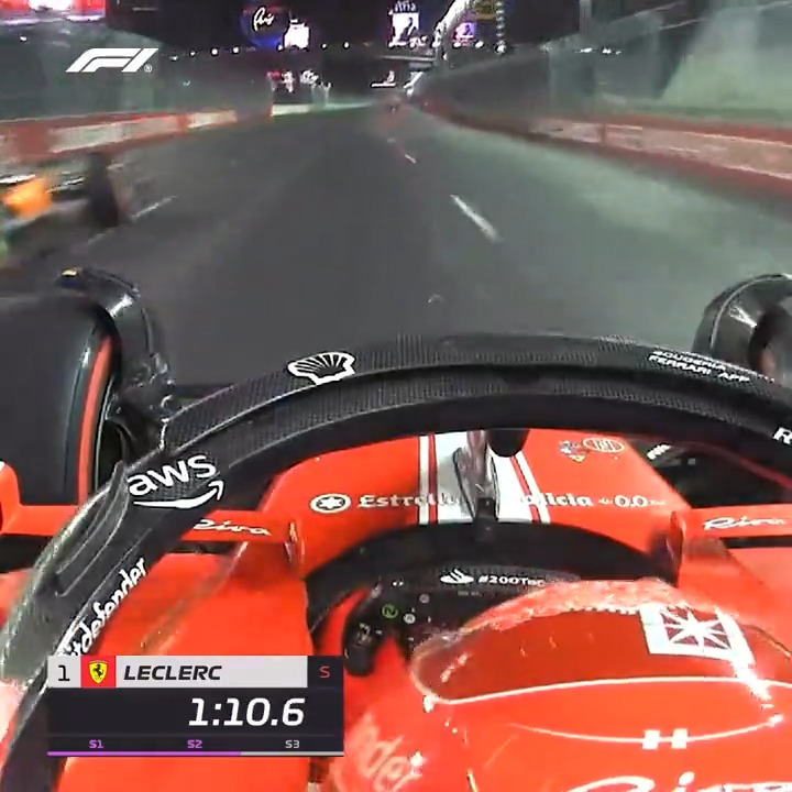 Charles Leclerc puts in the fastest lap around the Las Vegas Strip Circuit ✨ #LasVegasGP #F1