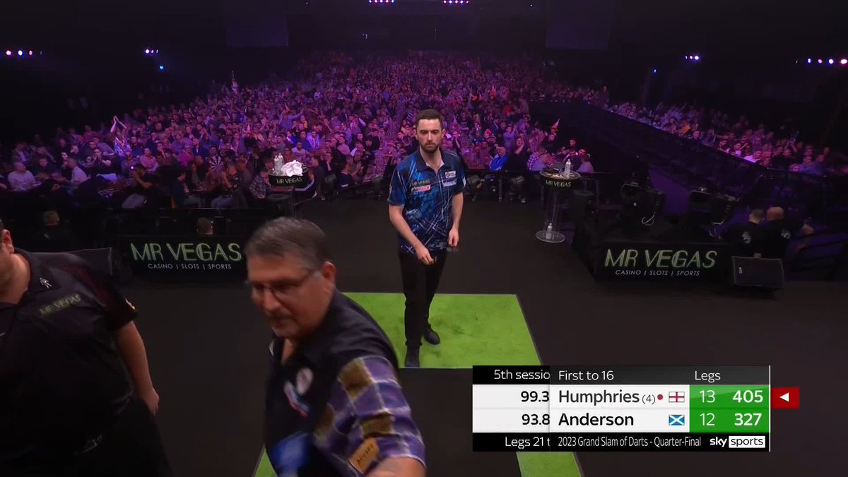 THAT IS VINTAGE GARY ANDERSON! This game is simply sensational. Anderson pins two tops for a 131 finish and a level game! 📺 #GSOD | QF