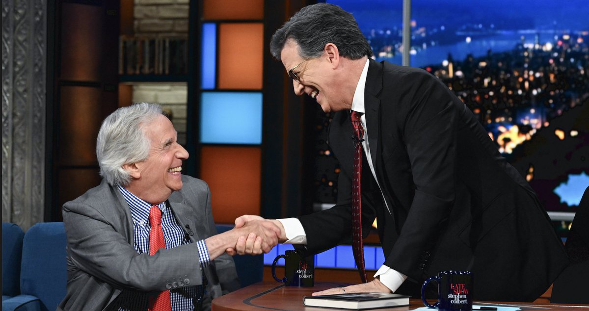 There's nothing like growing up in New York City. Just ask Henry Winkler who was a "free range child!" 🗽🚕 #Colbert