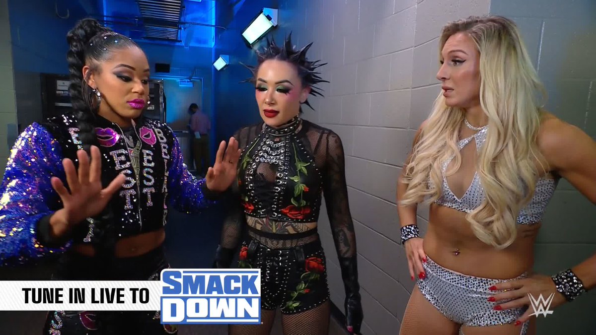 "We need a fourth member, and Charlotte Flair, I think you know somebody who can help us out..." Who could Bianca Belair be referring to? 👀 #SmackDown