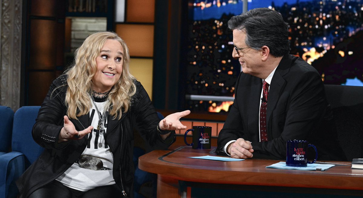 A young Melissa Etheridge picked up her guitar at 8, began performing at 12, and the rest is history! 🎸 #Colbert