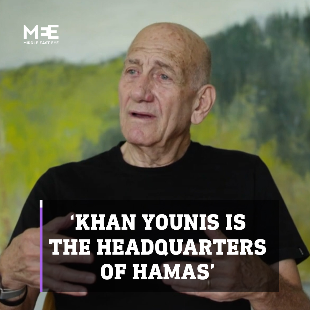 📽️ Former Israeli Prime Minister Ehud Olmert told Euronews that the underground command centre of Hamas is located in Khan Younis, a city in the southern Gaza Strip, not at al-Shifa hospital in the north of the strip