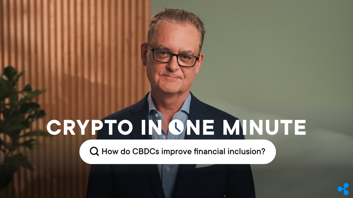 #CBDCs are a powerful innovation that can enable: 💸 Simplified payments 📶 Credit-building opportunities James Wallis describes how #CBDCs can improve financial inclusion in one minute.