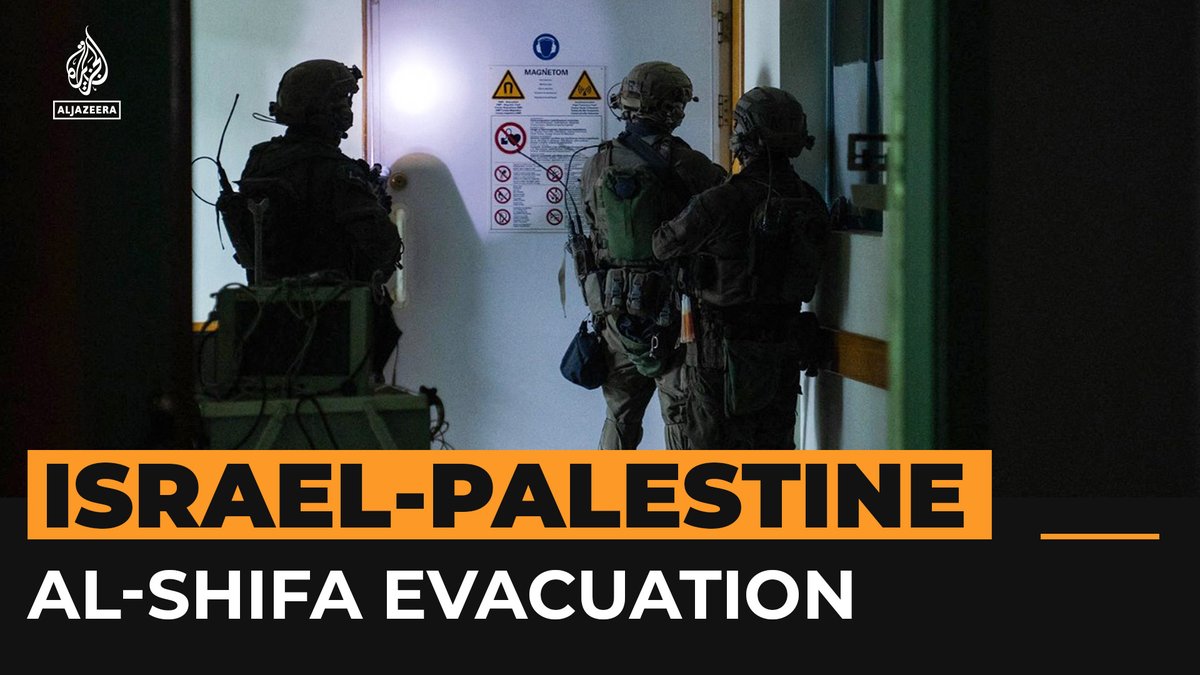 Doctors, patients and thousands of forcibly displaced people sheltering in Gaza’s al-Shifa hospital were given one hour to evacuate by Israeli forces. Here’s how Al Jazeera’s Youmna ElSayed broke the news ⤵️