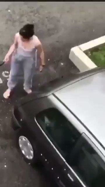 Woman gets eliminated after damaging a car...