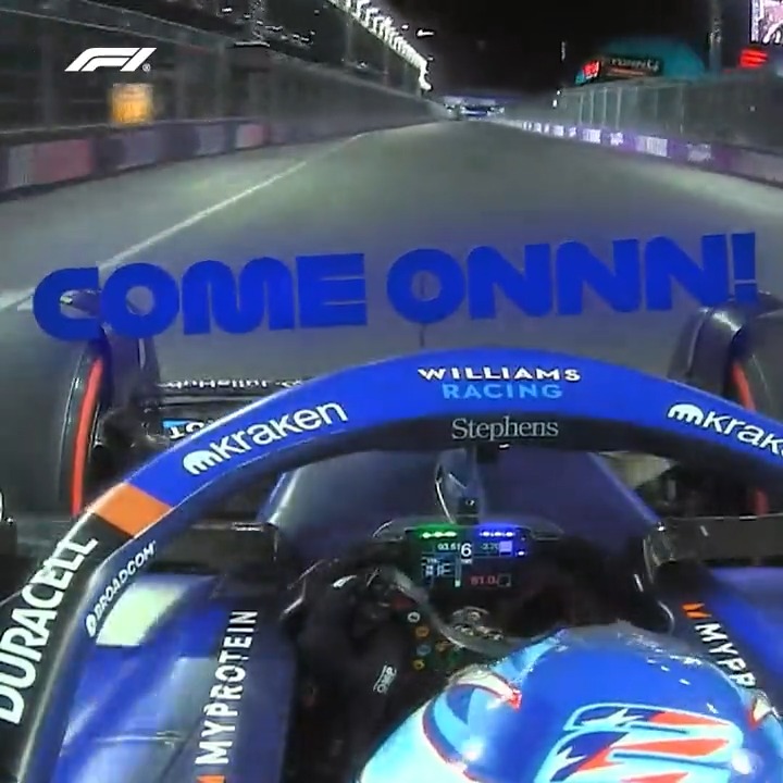 "HAVE SOME OF THAT!" 📻 Logan Sargeant secures P6 for the race, the best grid position of his F1 career to date! 🦅 #LasVegasGP #F1