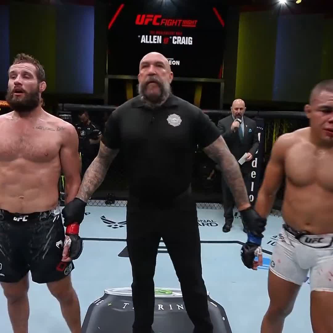 After a stoppage in the 3rd round this fight has been ruled a no contest. #UFCVegas82