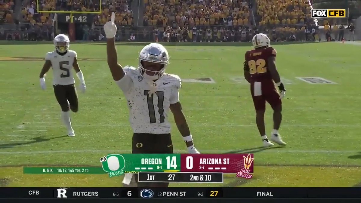 Bo Nix just continues to put on a show 🤩 Watch all SIX of his TDs today for Oregon Football 🦆💪