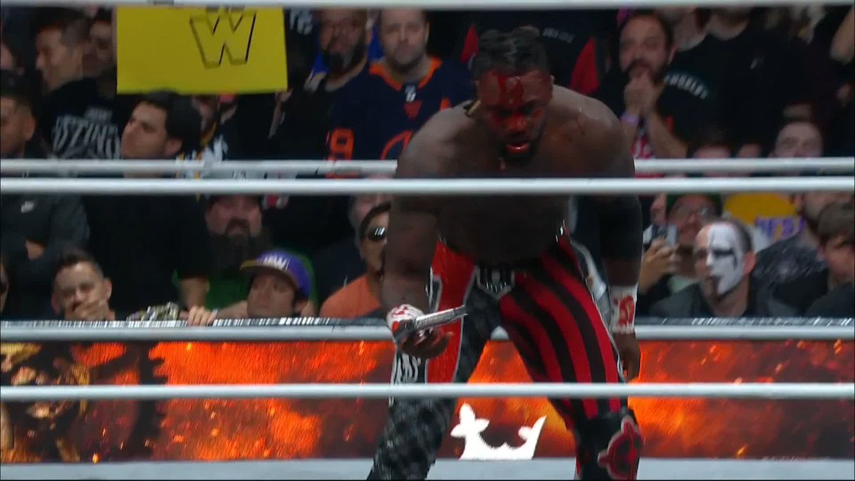 Swerve Strickland staple gunning himself and laughing like a lunatic covered in his own blood. NAH MAN, THIS GOES SO HARD.