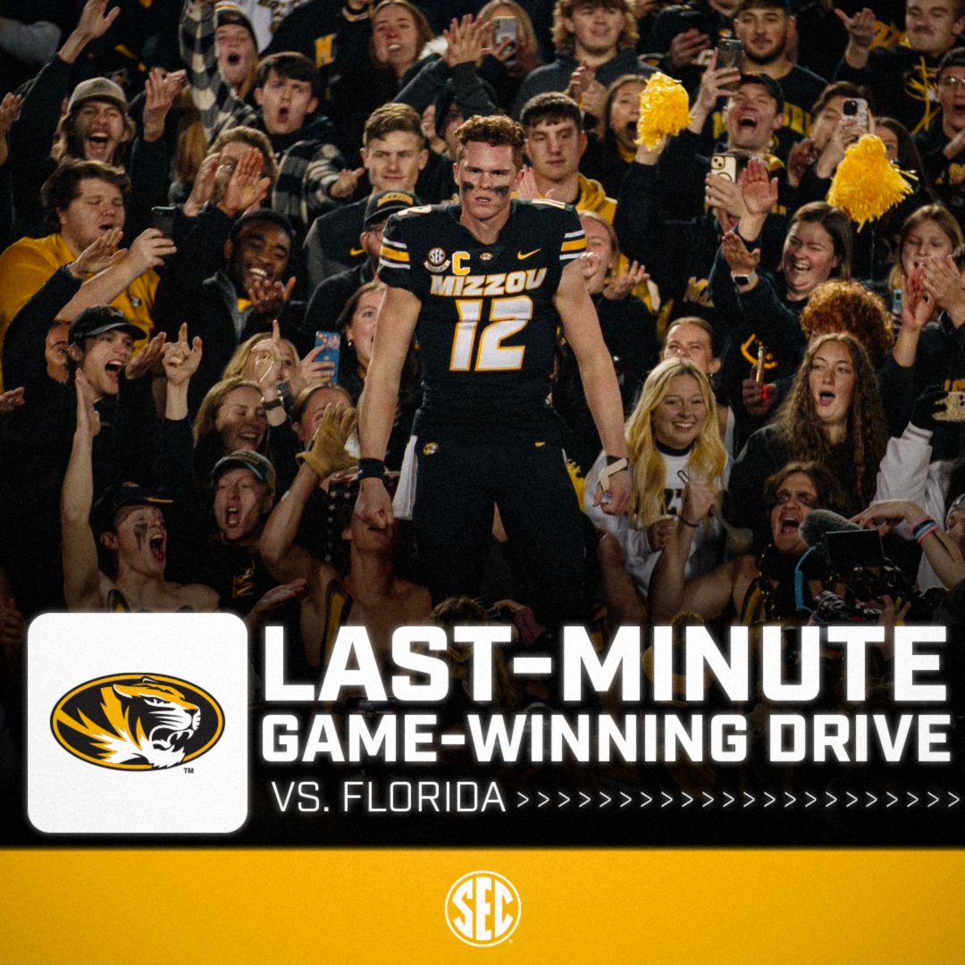4th and 17 from their own 33. 38 seconds left. No timeouts. Down by 1. The rest is history for Mizzou Football. 👀
