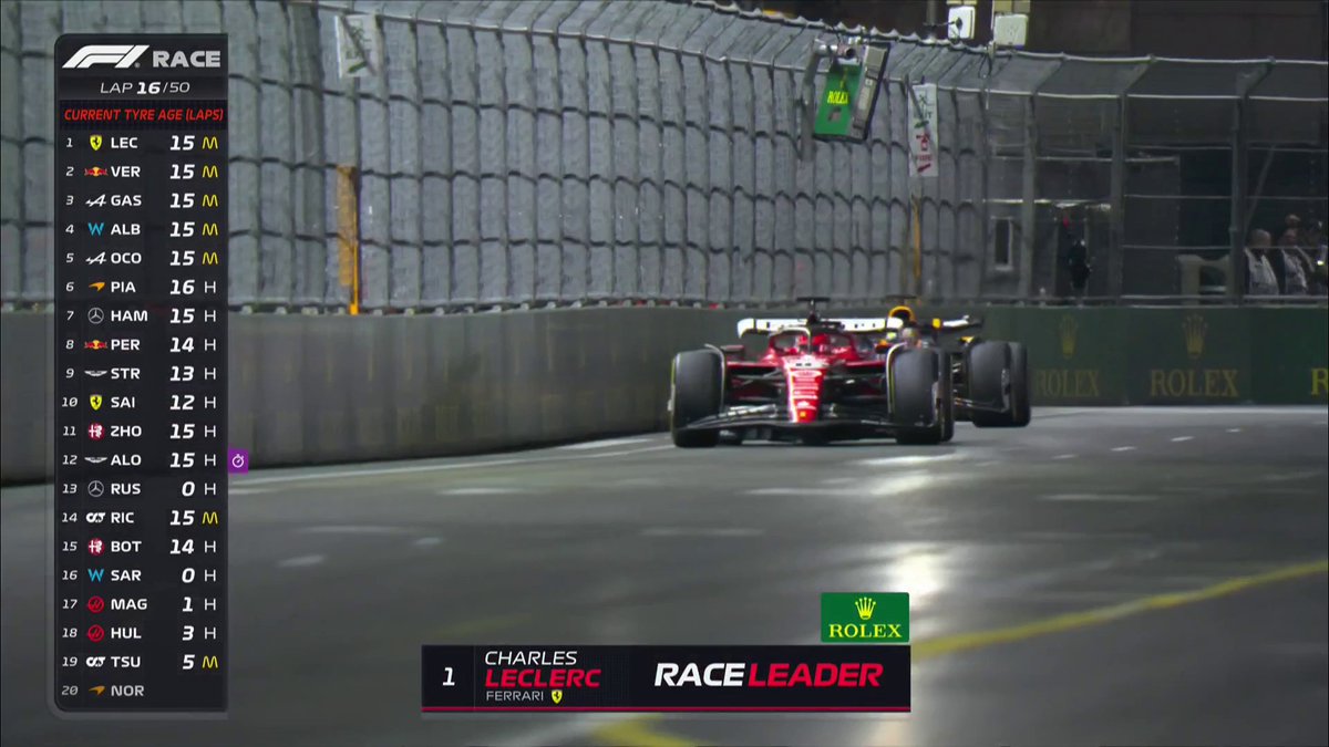 CONTACT BETWEEN VERSTAPPEN &amp; RUSSELL 😯 Max dives Russell on the inside and gets into P4, but has DAMAGED his front-wing in doing so 😳👇