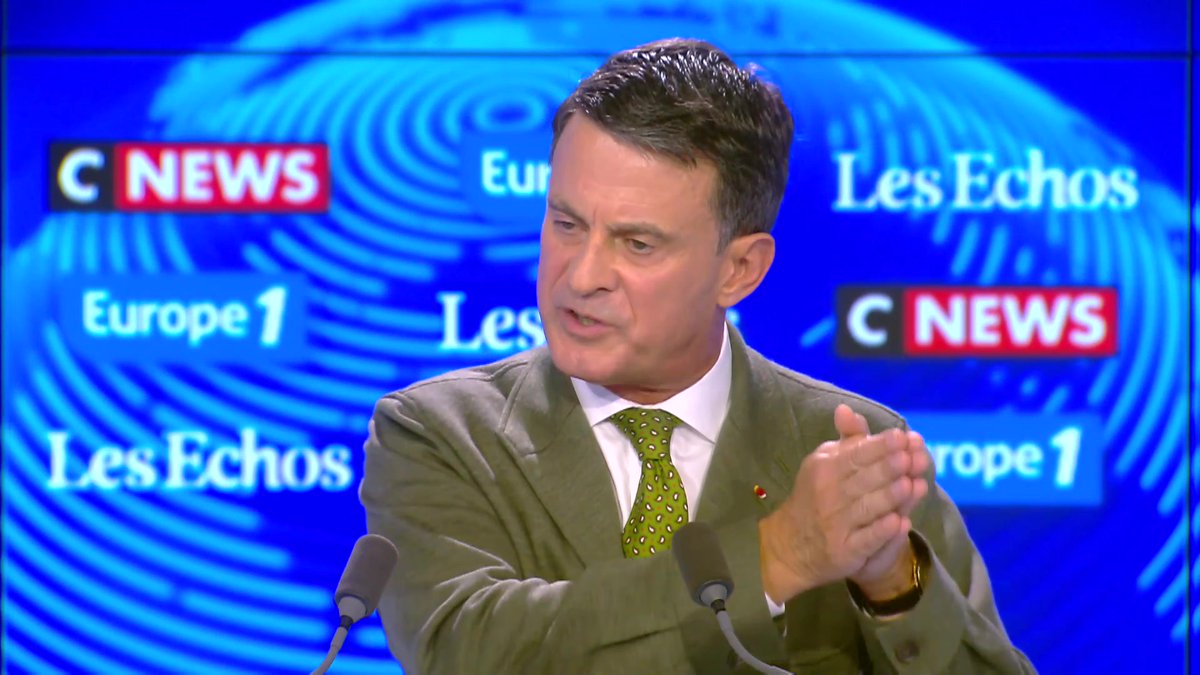 Jean-Luc Mélenchon, antisémite ? "Oui" répond à plusieurs reprises Manuel Valls dans le #GrandRDV sur #Europe1