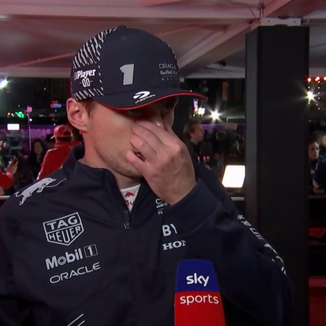 "I didn't mean to push him wide, there was no grip it was like ice" 💬 Max Verstappen explains what happened on the opening lap with Charles Leclerc and reacts to his Las Vegas Grand Prix win 👇